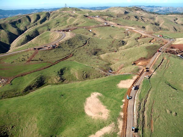 An aerial view of the Te Uku works